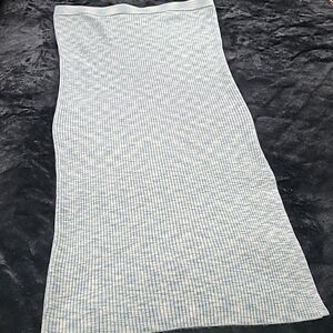 House of Harlow 1960 Blue/White Ribbed Tube Dress